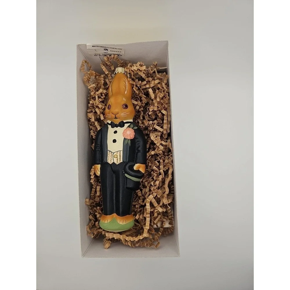 Vaillancourt‎  Rabbit Groom Ornament Wedding Gift Folk Art